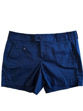 Banana Republic Martin Fit Blue Chino Shorts Size 6P Stretch 4” Inseam Summer